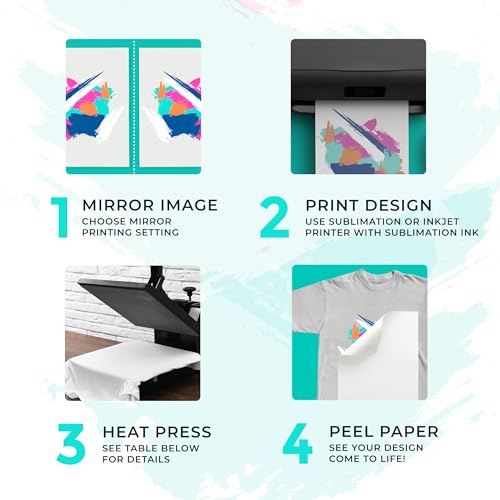Bryco Goods Papel de sublimação 21 x 28 cm - 200 folhas - compatível com impressora jato de tinta co