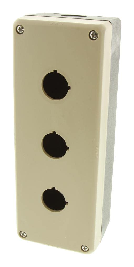 Idec Enclosure, Pushbutton, 3 Hole, Pc - FB3W-311Z