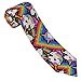 Men's Fashionable Trippy Rainbow Unicorn Art Necktie - Lightweight Skinny Wedding Ties Necktie Party Tie for Dinner Party Groom, Uniform