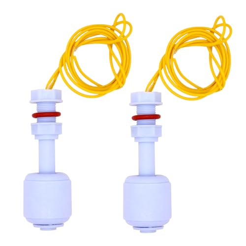 2 Pièces Interrupteur à Flotteur Vertical, Capteur de Niveau d’Eau, Flotteur Pompe de Relevage, Interrupteur Flotteur, Nterrupteur de Contrôle de Liquide pour Hydroponie, Jardinage, Piscine