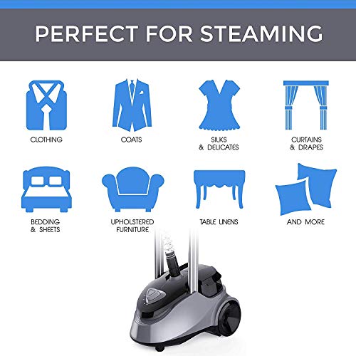 Pursteam Garment Steamer Professional Heavy Duty Industry Leading 2.5 Liter (85 Fl.oz.) Water Tank, 60+Min Of Continuous Steam With 4 Level Steam Adjustment #TOP4