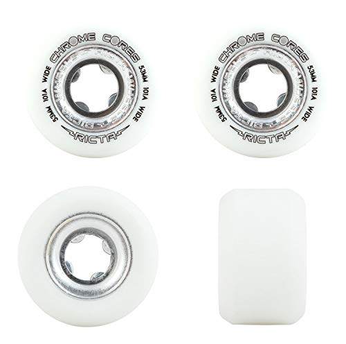 Ricta Chrome Core Wide 101a Skateboard Wheels - Silver - 53mm