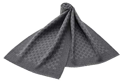 (グッチ) GUCCI リバーシブルウールマフラー（チャコールグレー×グレー） GU-340 [並行輸入品]