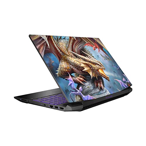Sticker HP Pavilion 15.6 dragon Anne Stokes au bureau et café