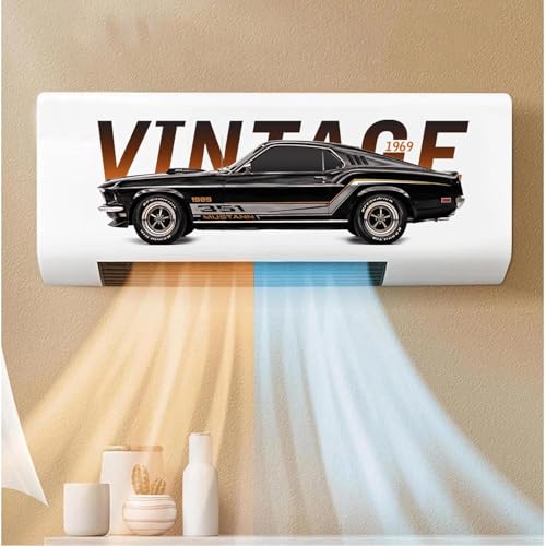 Image of Art Smart Mustang GT Racing Car Air Conditioner Sticker, High Quality Vinyl, HD Gloss Finish, 24 Inches, for Indoor (Black) (VINTAGEMUSTANG)