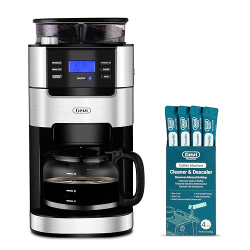 Gevi Drip Coffee Maker with 4-Pack Coffee Maker Cleaner