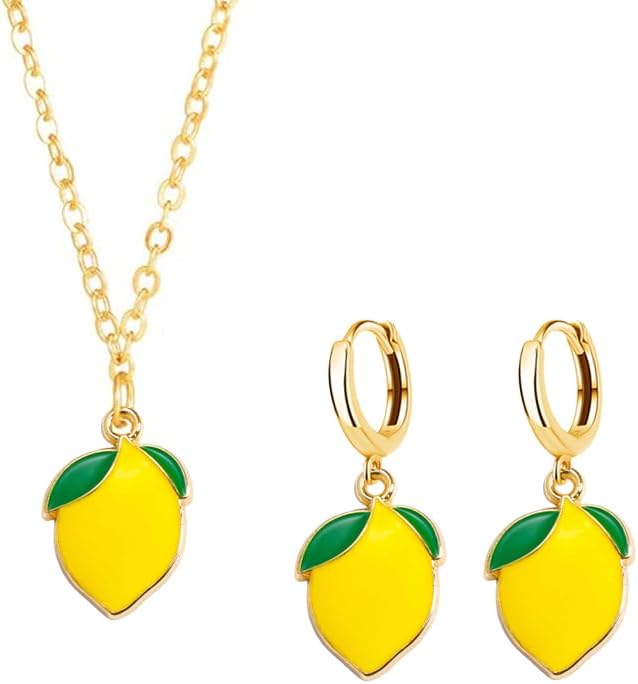 ONLYJUMP Fruit Earrings and Necklace Set for Women...