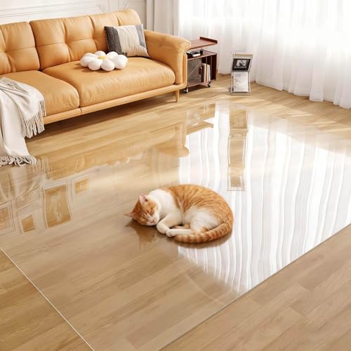 PVC 床保護 ペットマット 厚み1.5mm クリア 犬小屋 猫用トイレ フローリングマット 90x90cm 60x120cm 100x150cm 防水性 キズ防止 凹み防止 抗菌 防カビ 滑り止め 自由にカット可能 敷物 さっと拭ける お手入れ簡単 床暖房対応(60*90cm)