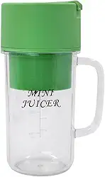 Mini Liquidificador Portátil USB 500ml – Recarregável, Lâminas em Aço Inox, Trava de Segurança e Ideal para Shakes, Sucos e Vitaminas (Verde)