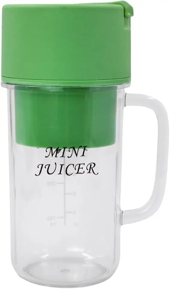 Mini Liquidificador Portátil USB 500ml – Recarregável, Lâminas em Aço Inox, Trava de Segurança e Ideal para Shakes, Sucos e Vitaminas (Verde)