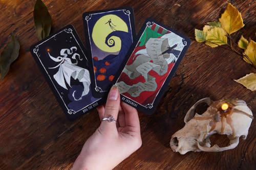 Image of Play New Tarot Cards with 78 Pieces The Nightmare Before Christmas Decks Card Game Traditional Standard Tarot Deck Fortune Telling Game Divination Tools for Beginners (Design 23)