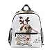 Produktbild ALINLO Kinder-Schultasche, Weihnachts-Motiv, niedlicher Hund, Mops mit Geweih, Vorschulrucksäcke, Kinder-Reise, Tagesrucksack für Jungen und Mädchen