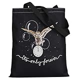KEYCHIN It's Only Forever Owl Tote Bag Sarah & Jareth Fans Gifts Horror Movie Goblin Shoulder Bag Ello Worm Gifts (Only Forever TB)