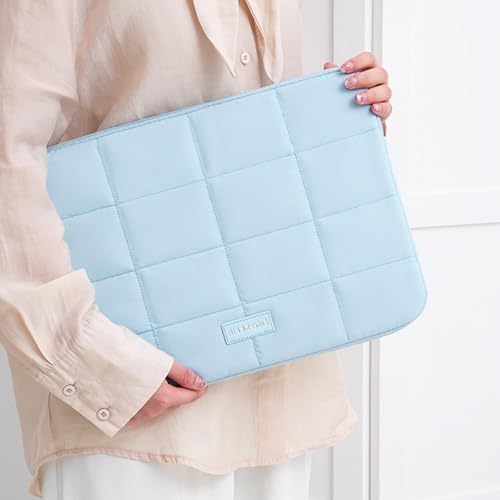 Image of Puffy Laptop Sleeve 15-16 Inch, Laptop Carrying Case, Matte Blue