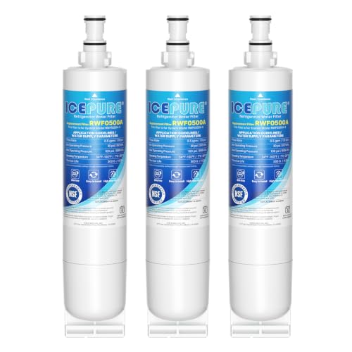 Image of ICEPURE RWF0500A Refrigerator Water Filter Replacement for Whirlpool 4396508 4396510, EDR5RXD1, PNL240V, 4396508p, 4396547, 4392857, LC400V, WF-NLC240V, NLC240V, 46-9010, Everydrop Filter 5, 3PACK