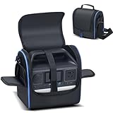 Compatible with Anker 521 Portable Power Station Carrying Case -Soft Bag with Double-Zipper Pocket, Removable Adjustable Shoulder Strap Pad - for Camping Travel Picnicking, Carry Bag Only