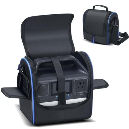 Cxinesbag FOR Anker 521 Portable Power Station Carrying Case - Professional Storage Bag with Heat Venting, Quick-Connect Design,Soft Bag with Adjustable Shoulder Strap for Camping Travel