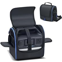 Cxinesbag FOR Anker 521 Portable Power Station Carrying Case - Professional Storage Bag with Heat Venting, Quick-Connect Design,Soft Bag with Adjustable Shoulder Strap for Camping Travel
