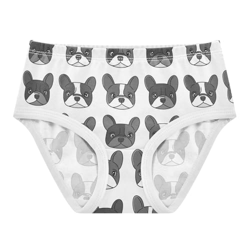 Girls Underwear Soft Cotton French Bulldog Kids Panties in Sizes 2/3t, 4t, 5t, 6 and 8
