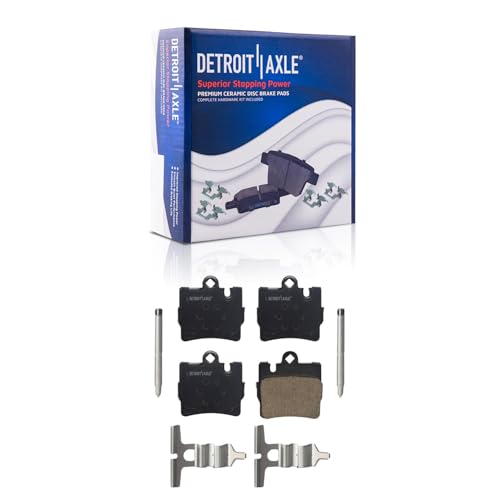 Image of Detroit Axle - Rear Brake Kit for Mercedes-Benz S430 S500 CL500 Brake | Rotors and Ceramic Brake Pads 2000 2001 2002 Replacement 11.81 inch inch Rotors