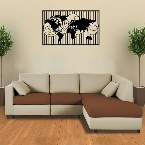 Image of Florian RHS 4 Seater L Shape Sofa Set for Living Room (Cream Brown Fabric) Premium Fabric Sofa