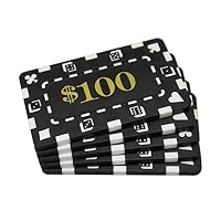 Amazon.co.jp: MRC 5個 金種 長方形 ポーカーチッププラーク $100000