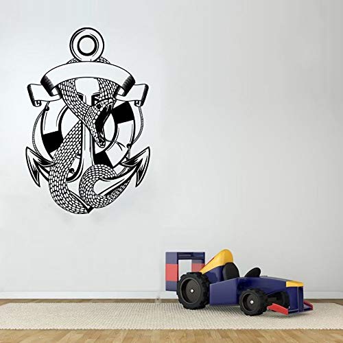 jiushizq Adesivi murali Rimovibili con Tatuaggio Serpente Ancoraggio Blu Scuro per Soggiorno Decorazioni per la casa Carta da Parati in Vinile Adesivi murali Camera da Letto Murales Rosa 42X63cm