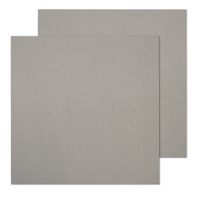 Craftelier - Set de 5 Chipboard | Láminas de Cartón Prensado y Compacto para Encuadernación de Álbums o Creación de Cajas | Libre de Ácido y Lignina | Grosor 3 mm - Tamaño 30,5 x 30,5 cm | Color Gris