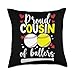 Proud Cousin Of Ballers Baseball Softball Cousin Throw Pillow