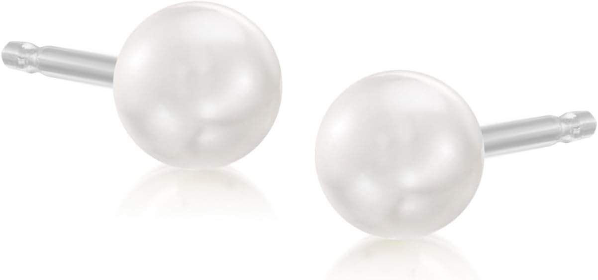 Ross-Simons 4-8mm Cultured Pearl Jewelry Set: 5 Pairs Of Stud Earrings With Sterling Silver