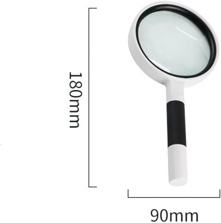 JSEIAJB Handheld Magnifying Glass Lenses for Elderly to Read Newspapers, Appreciate Antique Jewelry(D)