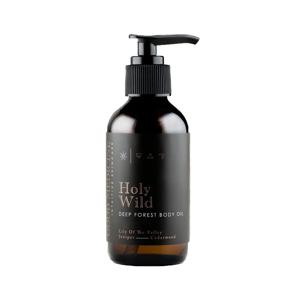 Holy Wild Deep Forest Body Oil – Nutrient Rich Hydration, Moisturize Dry Skin, Naturally Nourish, Quick Absorbing, Non-Greasy Formula – Skincare for Women and Men (4 oz)
