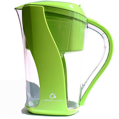 Naples Naturals 109X1 Alkaline Water Filter Pitcher - Removes Chlorine and Contaminants Plus