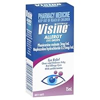 Visine Allergy Relief Eye Drop Clears and Relieves Itchy, Red Eyes 15 ml