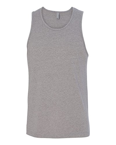 Next Level Men's Rib-Knit Sublimated Muscle Tank Top, Large, Dark Heather Gray