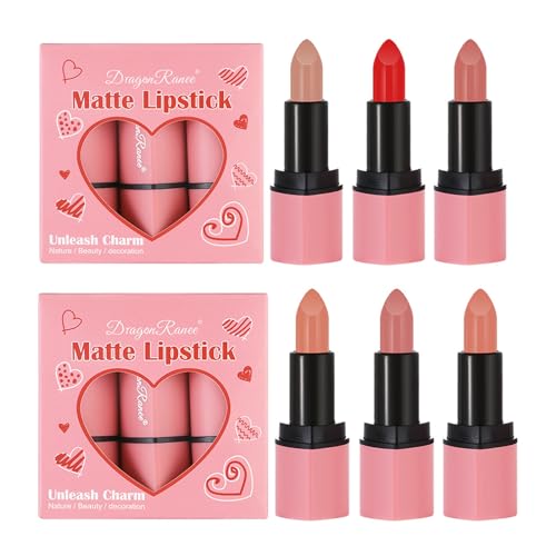 CHSEEO 8 Couleurs Mini petit rouge à lèvres, mat ensemble velouté longue durée antiadhésif tasse, rouge a levre mat longue tenue en forme de coeur, cadeau de maquillage pour les filles femmes #1