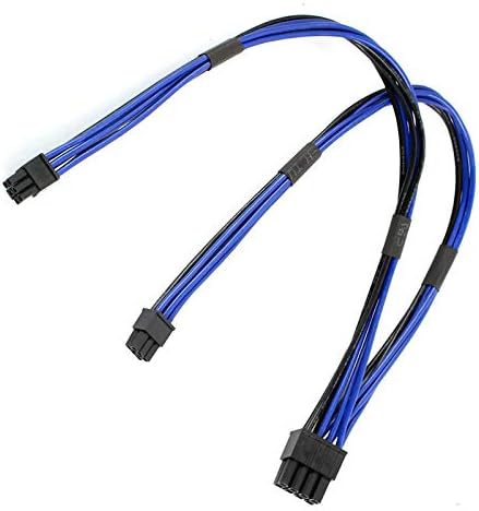 Dual Mini 6 Pin to 8 Pin PCI Express Video Card Power Adapter Cable