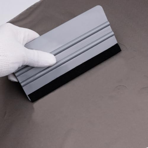 Image of HIDBEA Window Felt Squeegee Tool, Vinyl Scraper for Window Privacy Film, Wallpaper and Car Glass, Tint Squeegee Installation Tool Protection Scratches Film Soothing, 5.9 * 3.1 Inch, Grey