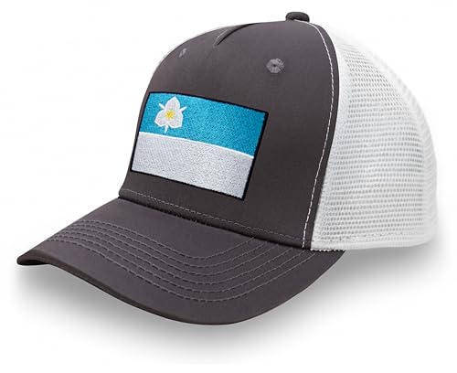Image of International Tie City Hat for Men and Women, Adjustable Snapback Trucker Baseball Cap with Embroidered Patch