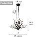 SEOL-Light Vintage Crystal Branch Chandeliers Black Ceiling Pendant Light Flush Mounted Fixture with 7 Light,Max280W for Living Room Dinning Table Porch