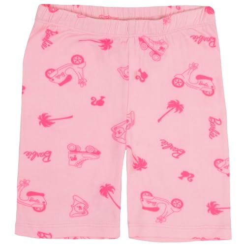 Image of Barbie Girls 2-Pack Shorts Set - Vibrant Tropical, Skate & Scooter Graphics Shorts for Kids