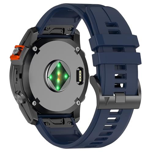Image of XMUXI Compatible with Garmin Fenix 7X Pro Watch Band,Silicone Sport Strap 26mm for Fenix 8 51mm /Fenix 7X,6X,6X Pro,5X,5X Plus,3 HR,Tactix,Enduro,Instinct 2X,Quatix 3(No Watch)