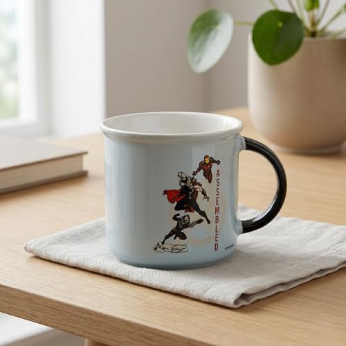 Image of Clay Craft - Official Compatible with Marvel Captain America Printed Mug | Premium Ceramic Coffee /Milk Mug, 400 ml | Superhero Gift for Kids & Adults | Microwave & Dishwasher Safe
