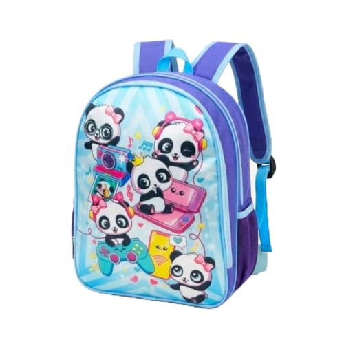 Mochila Escolar Infantil Feminina Panda Rosa | Costas Reforçada Pikuka