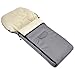 BAMBINIWELT Winterfußsack für Kinderwagen, Jogger, Buggy und Schlitten, Fußsack, Sitzauflage, Lammwolle, HELLGRAU 108cm