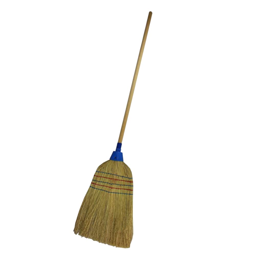 Soladirect Multicolor 130 Cm Long Handmade Corn Broom Sweeping Brush Stable Yard Garden Warehouse