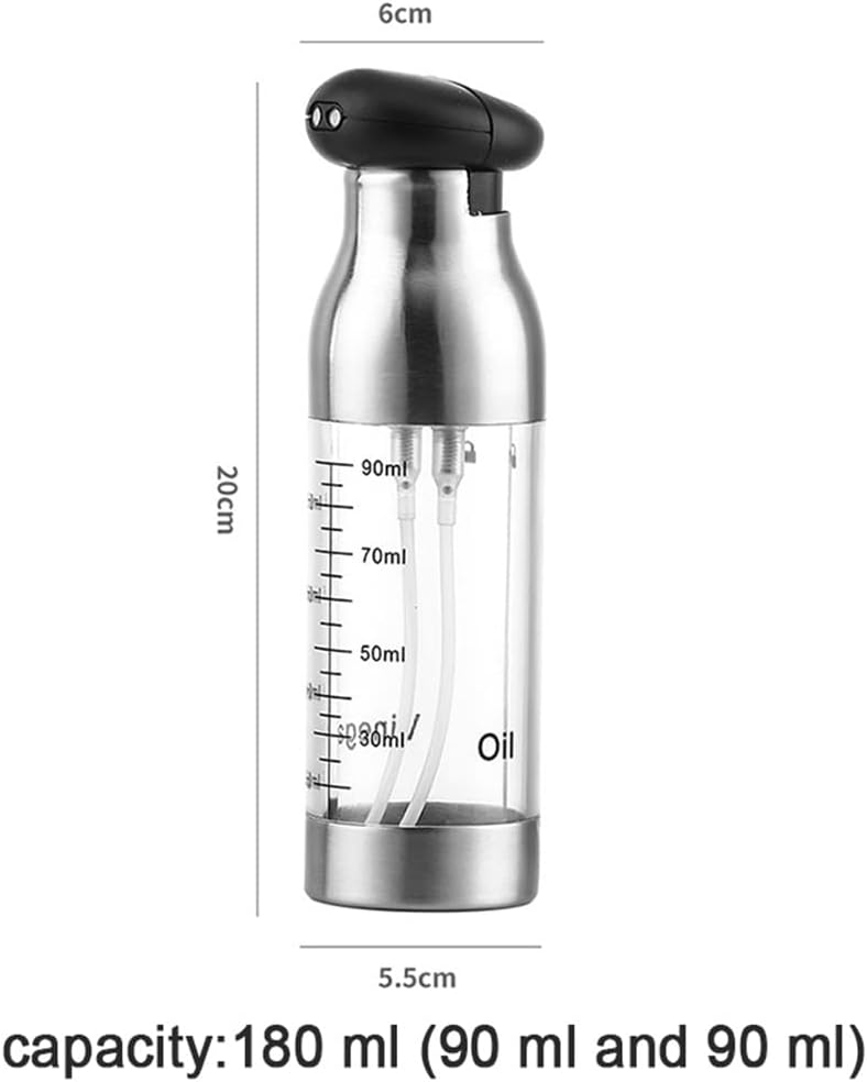 2 in 1 Vinegar Oil Sprayer Bottle Gravy Boats Spray Pot BBQ Baking Cooking Seasoning Dispenser Kitchen Tools