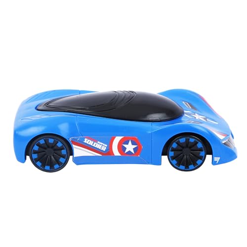 Image of SKOODLE Marvel Pull-Back Hyper Car for Kids - Captain America Edition, Marvel Inspired Toy Cars with Sturdy and Long-Lasting Construction, Enhances Motor Skills and Fun Vehicle Toy for Gifting - Blue