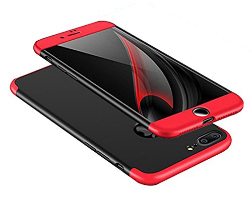 Samhe For iPhone 7 Plus Case 3 In 1 Ultra Thin Shockproof Hard Cover 360 Degree Protection For Apple iPhone 7 Plus(Red+black+red)