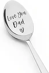 Colher de presente de aniversário para pai e pai, presente de aposentadoria para o dia dos pais, da filha e filho para o melhor pai de todos os tempos, presentes de Natal, amor, pai, fofo, gravado